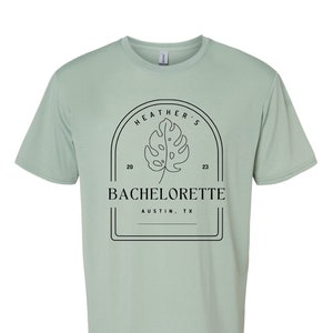 Tropical Monstera Bachelorette Party Shirts- Tropical Themed Bachelorette Party Shirt - Bachelorette Party Shirts