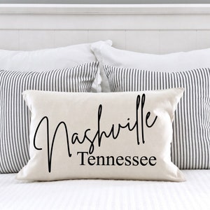 City and State Throw Pillow - Housewarming Gift - New Home Gift - Realtor Gift - Custom City and State Gift - New House Gift
