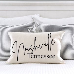 City Name Pillow Etsy
