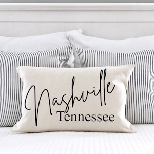 City and State Throw Pillow - Housewarming Gift - New Home Gift - Realtor Gift - Custom City and State Gift - New House Gift