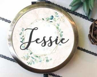 Bridesmaid Gift - Personalized Bridesmaid Gift - Personalized Compact Mirror - Gift for Her - Bridesmaid Proposal