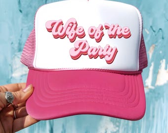 Retro Wife of the Party Trucker Hats