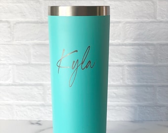 Personalized Laser Engraved Tumbler - Custom Bridesmaid Gift