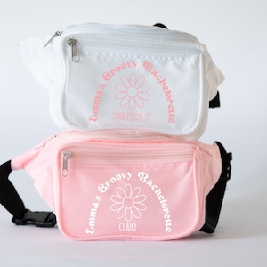 Groovy Bachelorette Party Fanny Packs - Dazed and Engaged Bachelorette Party Favors