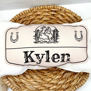 Personalized Western Pillow - Western Themed Nursery - Cowboy Nursery - Western Baby Decor - Personalized Name Pillow - Baby Shower Gift