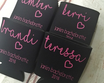 Bachelorette Party Favors - Bachelorette Party - Bachelorette Can Coolers - Fun Wedding Favors - Personalized Bridesmaid Gift
