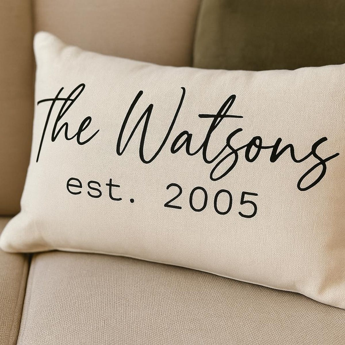 Personalized Family Last Name Pillow