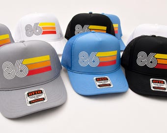 40th Birthday Trucker Hats - Custom Birthday Hats - Birthday Trucker Hats - Custom Print for Any Age
