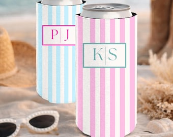 Monogrammierte Dosenkühler, personalisierte Dosenkühler mit Initialen, individuelle Gastgeschenke