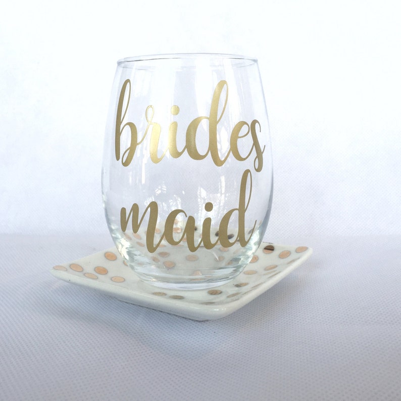 Bridesmaid Wine Glass Bridesmaid Gift Bridesmaid Proposal Etsy
