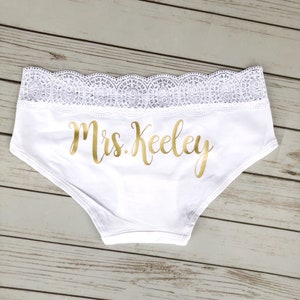 Personalized Bride Panties - Custom Bride Panties - Bridal Lingerie - Bachelorette Party Gift - Bachelorette Party - Bride Gift