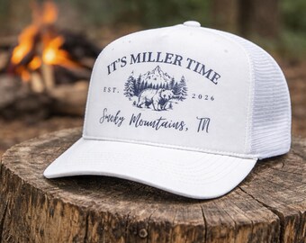 Custom Mountain Trucker Hat - Mountain Getaway Trucker Hats