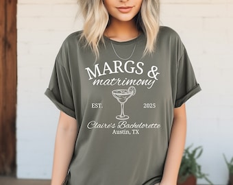 Margs and Matrimony Bachelorette Party Shirts - Margaritas and Matrimony - Margs and Matrimony Theme Bachelorette