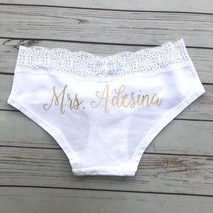 Personalized Bride Panties - Custom Bride Panties - Bridal Lingerie - Bachelorette Party Gift - Bachelorette Party - Bride Gift