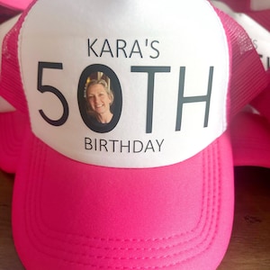 Custom Photo Trucker Hats - Bachelorette Trucker Hats - Birthday Trucker Hats - Custom Logo Hats - Custom Bachelorette Trucker Hats