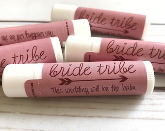 Bachelorette Party Favors - Bachelorette Lip Balm - Bride Tribe - Fun Wedding Favors - Cadeau de demoiselle d'honneur - Bachelorette Party Lip Gloss