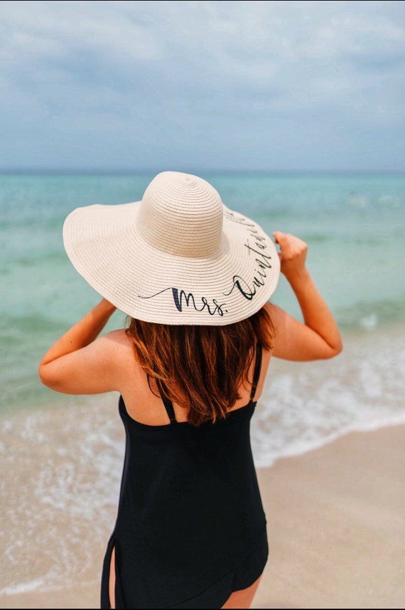 Chapeau de plage personnalisé sale