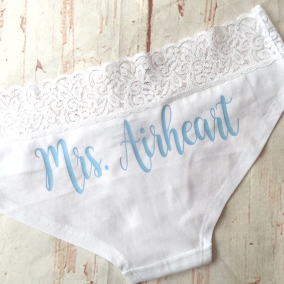 Mrs ****** or Your Slogan Bridal Wedding Underwear Knickers Bride Bridesmaid