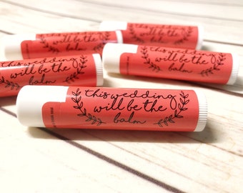 Bachelorette Party Favors - Bachelorette Lip Balm - Coral Wedding Favors - Fun Wedding Favors -  Bridesmaid Gift - Bachelorette Party Gloss