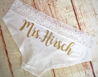 Personalized Bride Panties - Custom Bride Panties - Bridal Lingerie - Bachelorette Party Gift - Bachelorette Party - Bride Gift
