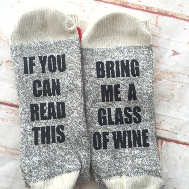 Valentines Day Gift for Her Wine Socks If You Can Read This Bring Me Wine Socks Gift for Women Bring Me Wine Socks Gift for Mom image 4