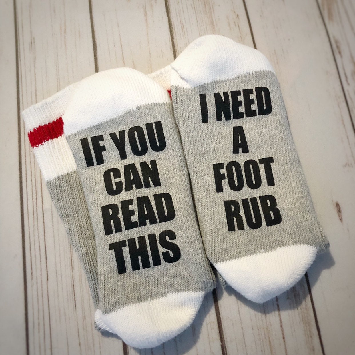 Christmas Gift If You Can Read This I Need a Foot Rub Socks | Etsy