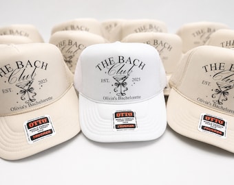The Bach Club Bachelorette Trucker Hats - Bach-hoed op maat