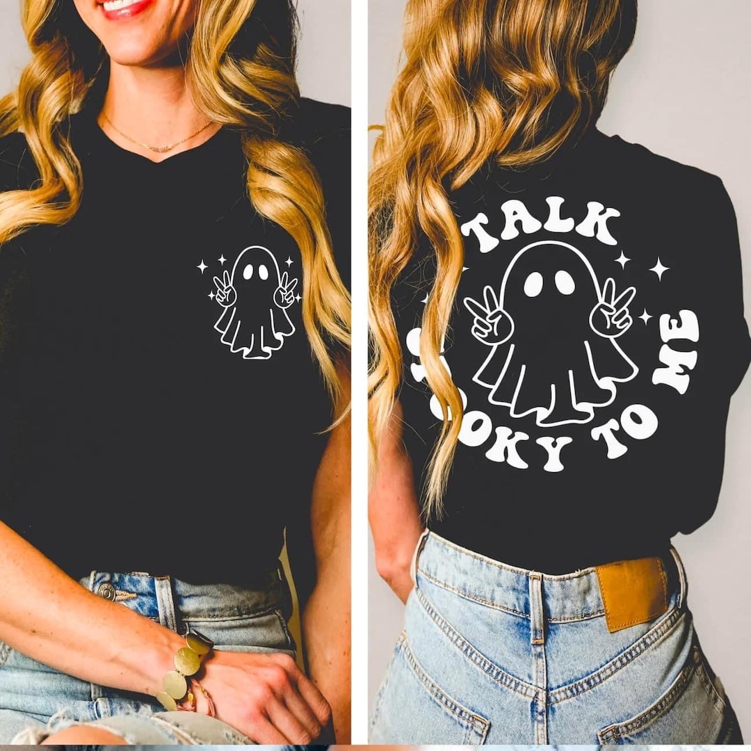 Womens Halloween Shirt Talk Spooky to Me Halloween Shirt Etsy