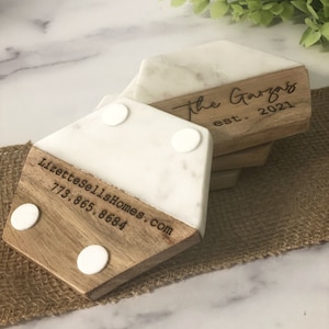 Personalized Coasters - Closing Gift from Realtors to Clients