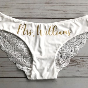 Personalized Bride Panties - Custom Bride Panties - Bridal Lingerie - Bachelorette Party Gift - Bachelorette Party - Bride Gift