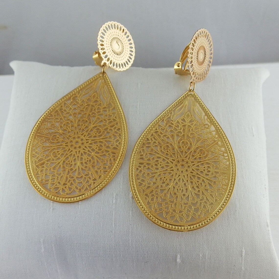 Boucles d'oreilles clip argenté - France