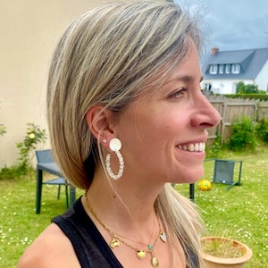 Creole clip-on earrings