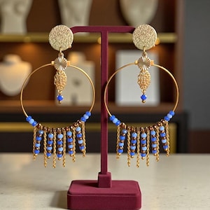 Bronzen clip-on of creolen, boho clip-on oorbellen