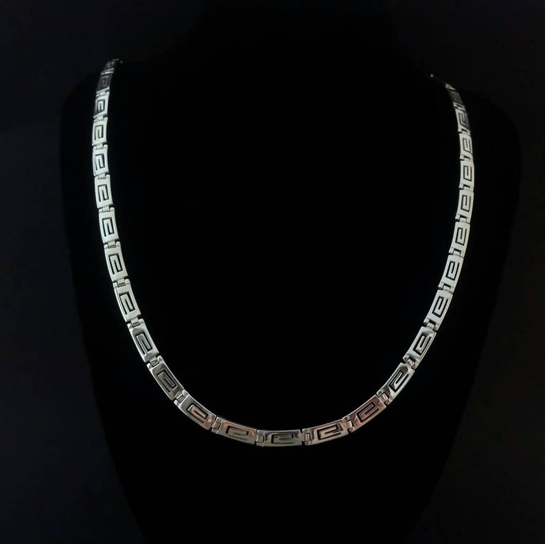 Meandergreek Key Necklace Men's Necklace Sterling Etsy