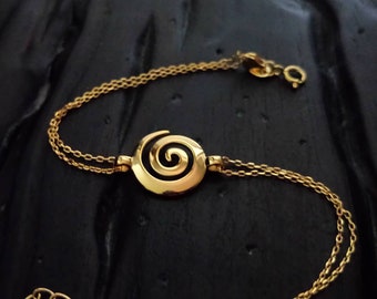 spiral bracelet, golden sterling silver 925 spiral, ancient minoans greek jewelry, bijoux grec, griechischen schmuck, spiral greco 925