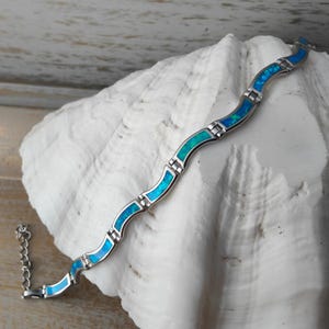 blå opalarmband, grekiskt armband, opalarmband i sterlingsilver, grekiska antika smycken, grekiska bijoux, grekisk smyckeskram, grekisk gioielli