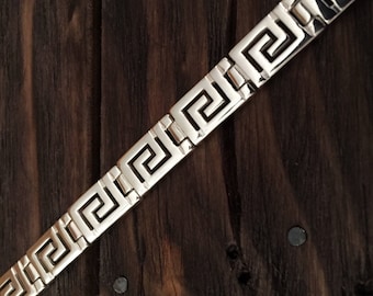 greek men bracelet, greek key bracelet sterling silver 925 ancient greek jewelry, bijoux grec bracelet, greek jewellery,made in greece