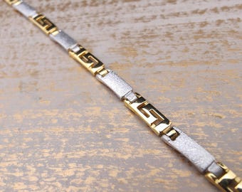 bracelet grec, bracelet clé grecque en argent sterling doré méandre bijoux grecs, bijoux grecs, bijoux grec, bijoux grecs