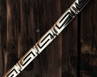 greek men bracelet, greek key bracelet sterling silver 925 ancient greek jewelry, bijoux grec bracelet, greek jewellery,made in greece