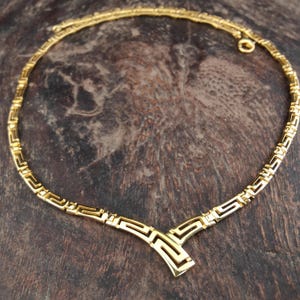 goldene Halskette, Mäanderkette, griechischer Schmuck, Silberkette, griechische Kette, Silberkette, griechischer Schmuck