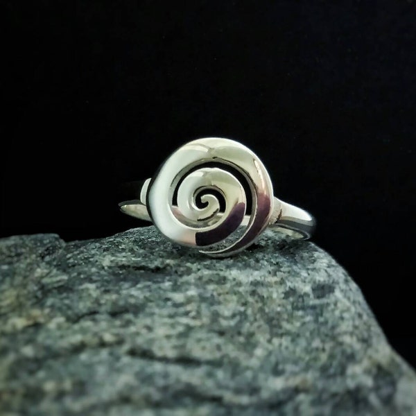 Bague spirale grecque, argent sterling 925, bijoux grecs antiques minoens, bijoux spirale grec, griechischen schmuck, gioielli spirale minoan