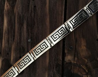 greek men bracelet, greek key bracelet sterling silver 925 ancient greek jewelry, bijoux grec bracelet, greek jewellery,made in greece