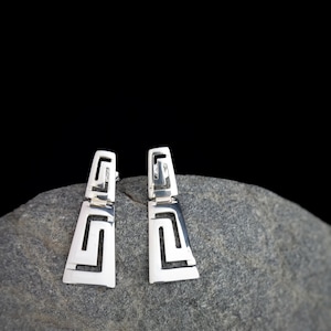 griechische ohrringe, silber925, antiker schmuck, griechische ohrringe, schlüssel ohrringe, orecchini greco