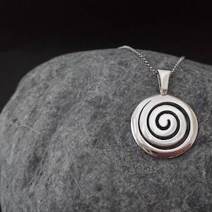 Pendant, greek spiral, silver or golden sterling silver, ancient greek jewelry, bijoux grec pendentifs, griechischen anhänger,