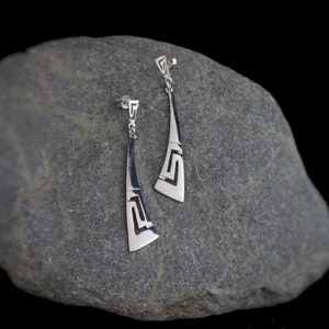 griechische ohrringe, silber925, antiker schmuck, griechische ohrringe, schlüssel ohrringe, orecchini greco