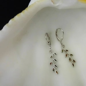 greek black opal olive leaf earrings, sterling silver 925, olive leaf greek jewelry, bijoux grec, griechischen schmuck, gioielli greco,