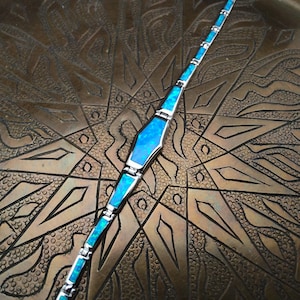 blauwe opaalarmband, Griekse armband, sterlingzilveren opaalarmband, Griekse oude sieraden, bijoux grec, griechischen schmuck, gioielli greco