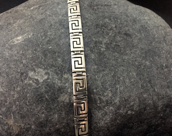 greek unisex bracelet, greek key bracelet sterling silver 925 ancient greek jewelry, silver/golden meander bracelet, greek jewellery,