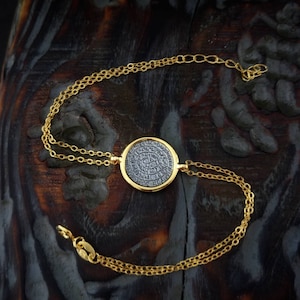 greek bracelet,phaistos disc bracelet, golden sterling silver bracelet, phaistos jewels, greek disc,greek jewellery, ancient greek jewelry