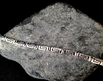 greek men meander bracelet , greek jewellery, sterling silver 925 ancient greek jewelry, bijoux grec bracelet,made in greece, greek bracelet